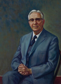 Oil portrait of Russell A. Nelson by Leonard M. Bahr