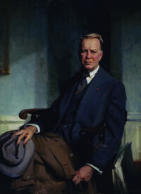 Oil portrait of Lewis H. Weed by John C. Johansen