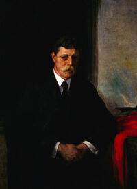 oil portrait of John Whitridge Williams by Wayman Adams