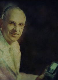 Color-tinted photograph of W. Barry Wood